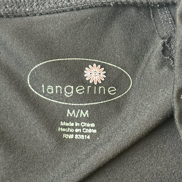 Tangerine Yoga Pants Womens Medium Black Mesh Waist Activewear Workout Running - Picture 7 of 12